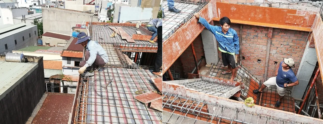 Thi công xây nhà phần thô