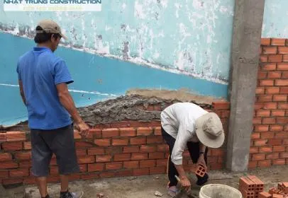 Thi công xây dựng nhà mới đường D8, Gò Cẩm Đệm