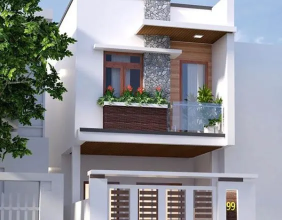 Mẫu thiết kế nhà phố 2 tầng đẹp, hiện đại