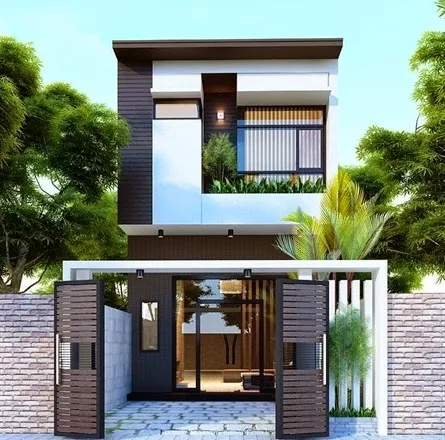 Mẫu thiết kế nhà 2 tầng diện tích 4x15m hiện đại