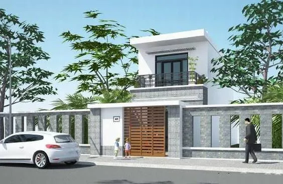 Mẫu thiết kế nhà 2 tầng diện tích 5x15m hiện đại