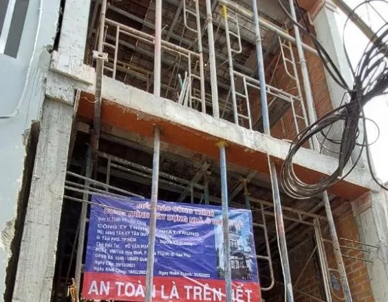 Dự án xây nhà trọn gói 1 trệt, 1 lầu quận Tân Phú, HCM